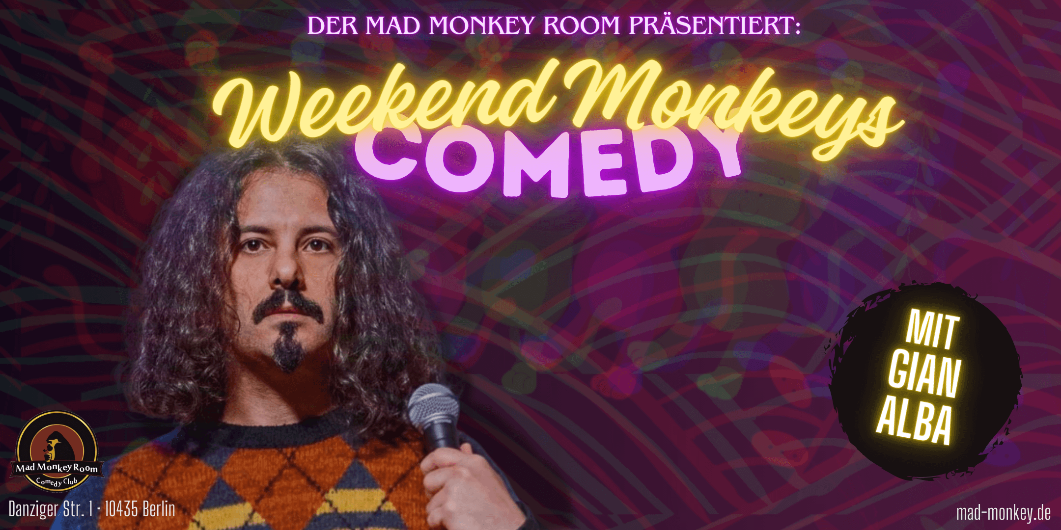 Mad Monkey Comedy Club außen - Open Mic Shows
